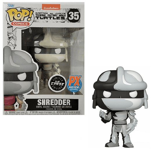 Funko POP! Comics CHASE Teenage Mutant Ninja Turtles Shredder #35 [Black and White] Exclusive