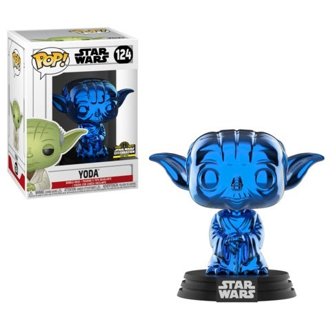 Funko POP! Star Wars Yoda #124 [Blue Chrome] Exclusive