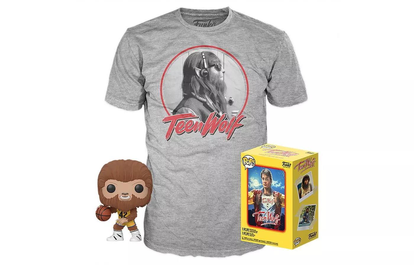 Funko POP! Tees Movies Collectors Box: Teen Wolf Flocked POP! & Size XL T-Shirt