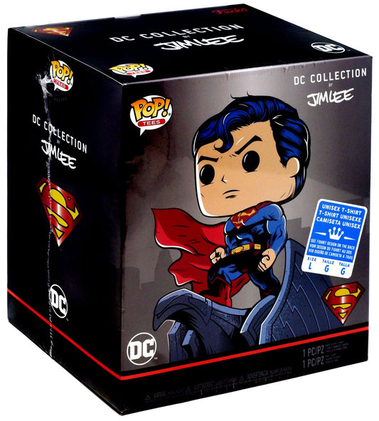 Funko POP! and Tee DC Superman by Jim Lee with Size Large T-Shirt Collectors Box Exclusive