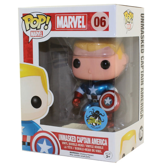 Funko POP! Marvel Unmasked Captain America #06 Comikaze Excluisve