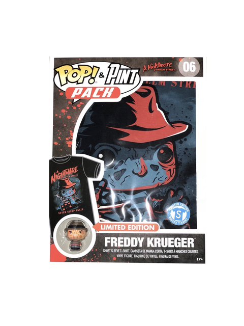 Funko POP! Tee & Pint Pack - Freddy Krueger Nightmare On Elm Street Small
