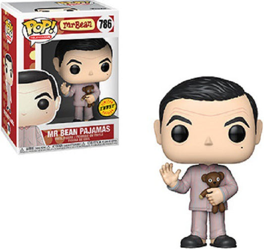 Funko POP! Television CHASE Mr. Bean Pajamas #786 [POP! Protector]