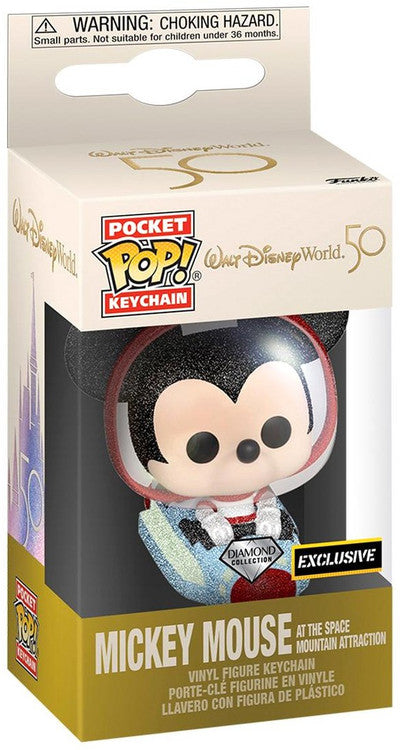 Funko Pocket POP! Keychain Walt Disney World 50th Mickey Mouse At The Space Mountain Attraction [Diamond Collection] Exclusive