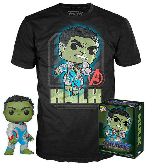 Funko POP! and Tee Marvel Avengers Hulk (Quantum Realm Suit) with Size XL T-Shirt Collectors Box Exclusive