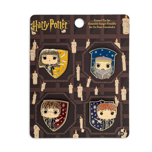 Loungefly Funko Pop! Harry Potter 4 Piece Enamel Pin Set