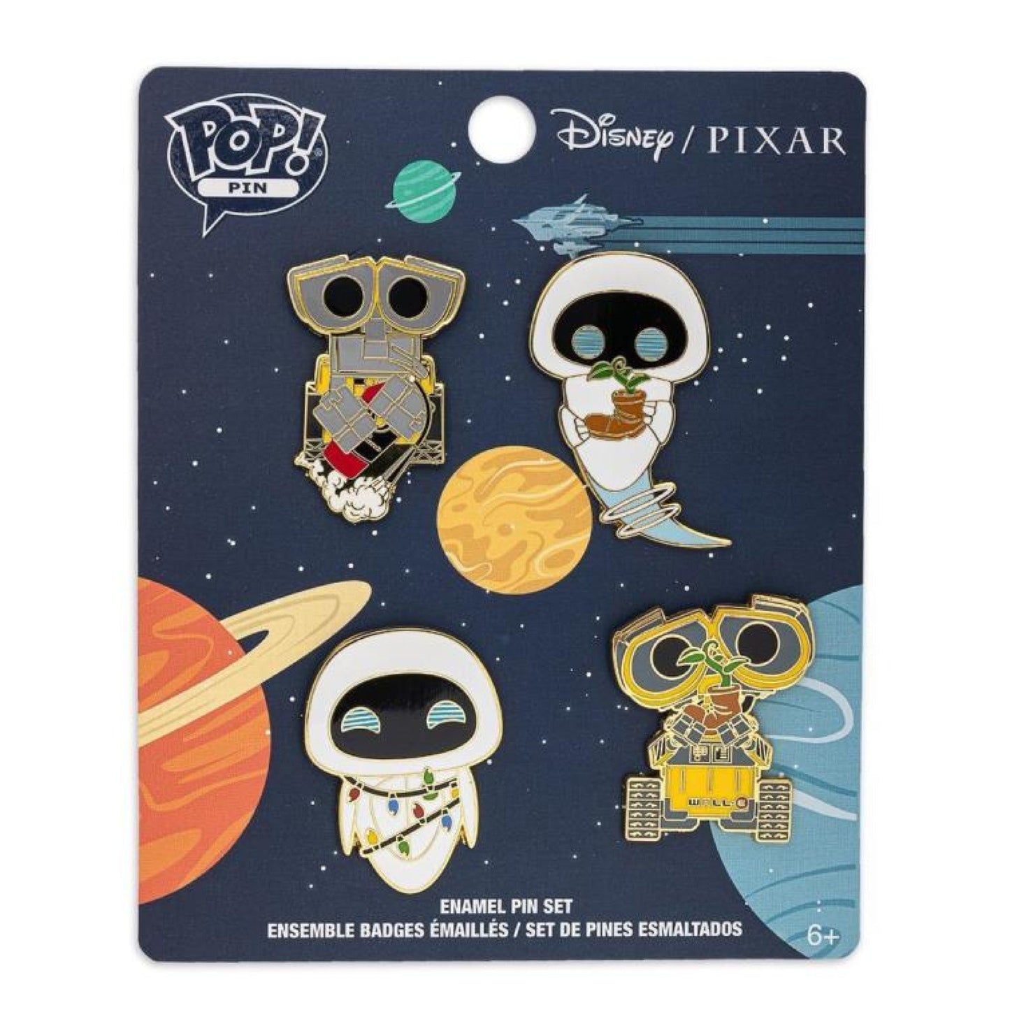 Loungefly Funko Pop! Pixar Wall-E Earth Day 4 Piece Enamel Pin Set