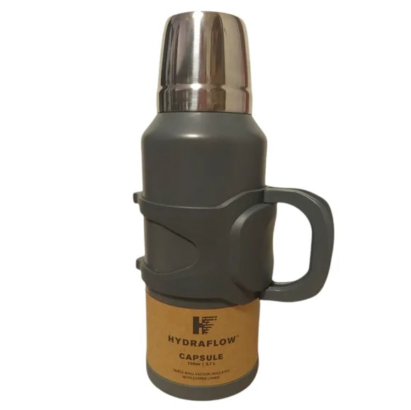 Hydraflow Capsule 128oz Triple Wall Vacuum Insulated Stainless-Steel Bottle Black