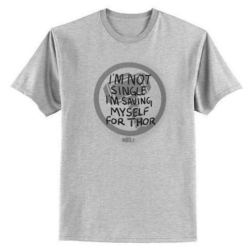 Funko POP! Tees What If? I'm Not Single I'm Saving Myself for Thor T-Shirt [Large] Marvel Collector Corps Exclusive