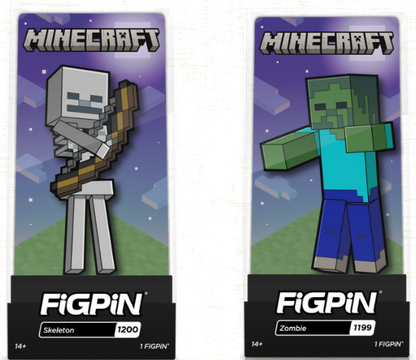 FiGPiN Minecraft Zombie  + FiGPiN Minecraft Skeleton + FiGPiN The Simpsons: Treehouse of Horror; Kodos #1069