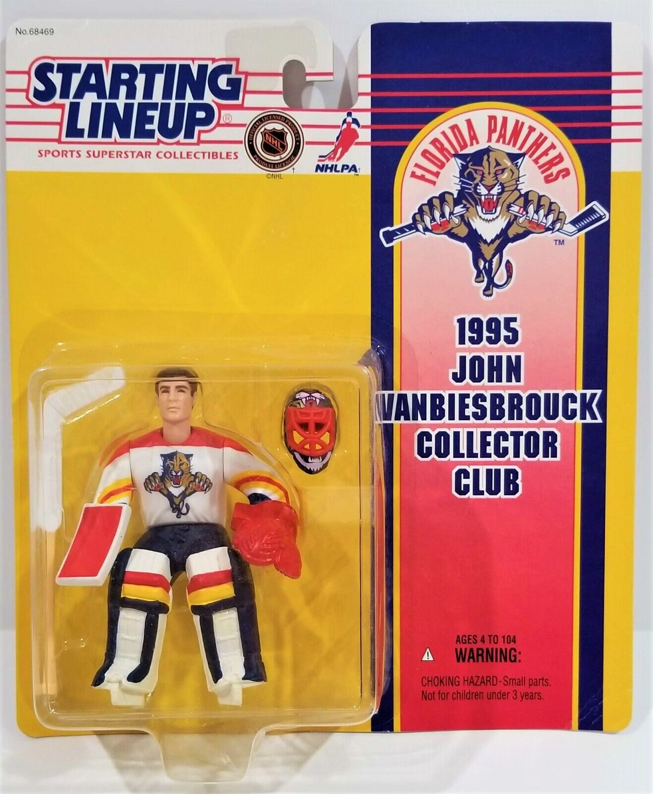 1995 Starting Lineup John Vanbiesbrouck Collector Club NHL Hockey SLU Figure