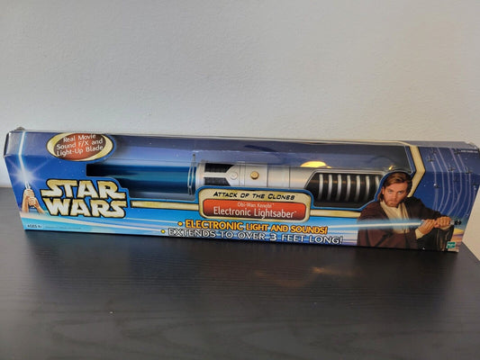 Star Wars Attack of the Clones Obi-Wan Kenobi Electronic Lightsaber