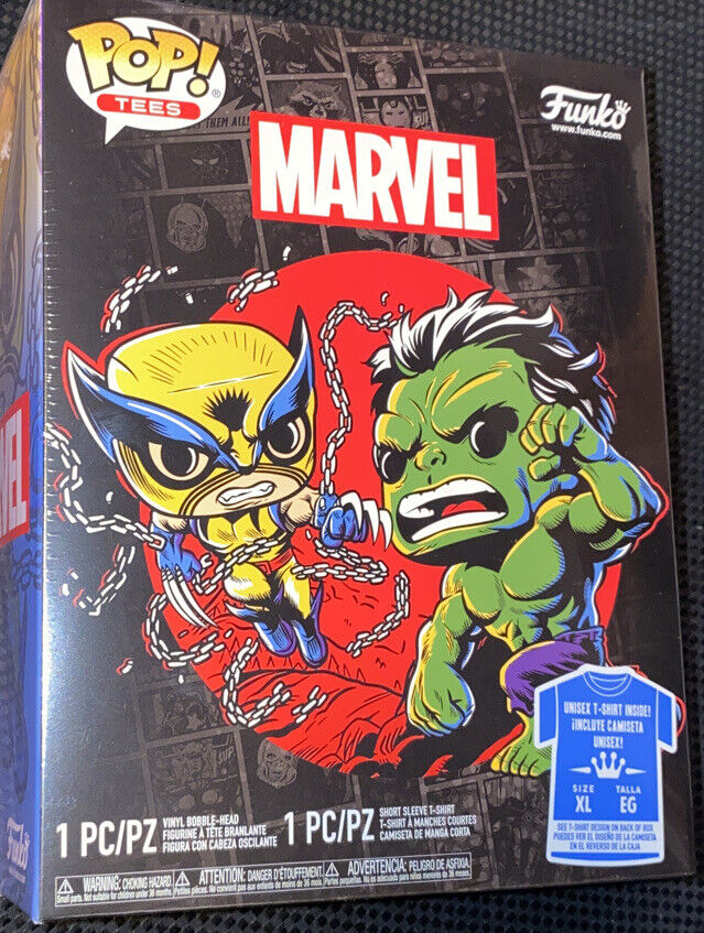 Funko POP! Tee Marvel Wolverine Vs Hulk T-Shirt Size XL