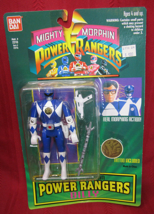 1994 Bandai Mighty Morphin Power Rangers Billy Blue Ranger Action Figure