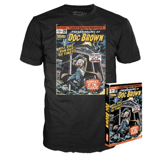 Funko Boxed Tee: Back to the Future Doc Brown Comic XL