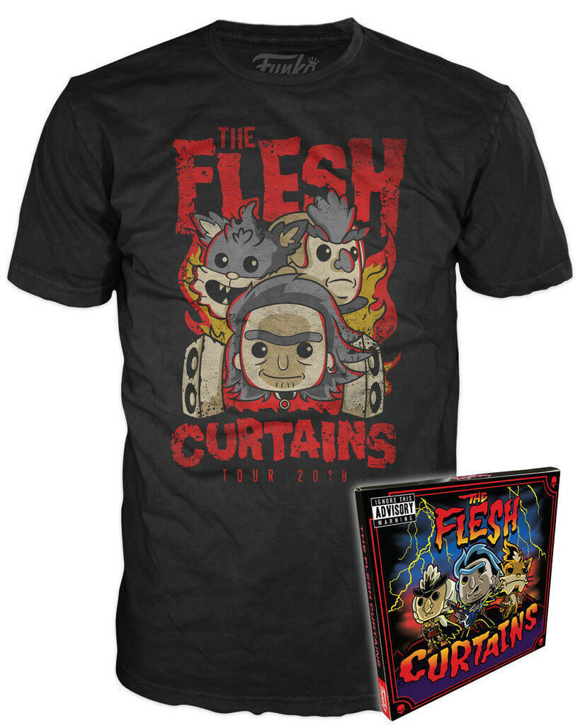 Funko POP! Tee Rick & Morty Flesh Curtains Size Small T-Shirt