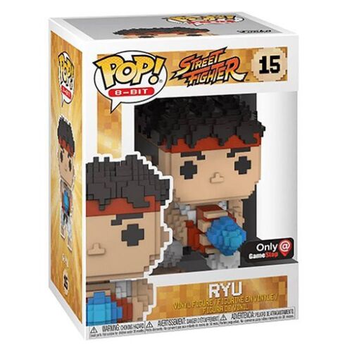 Funko POP! 8-Bit Street Fighter CHASE Ryu #15 [Blue Gi] Gamestop Exclusive