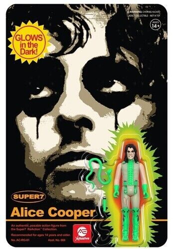 Super7 Alice Cooper ReAction Figure Glow-in-the-Dark (AE Xclusive)